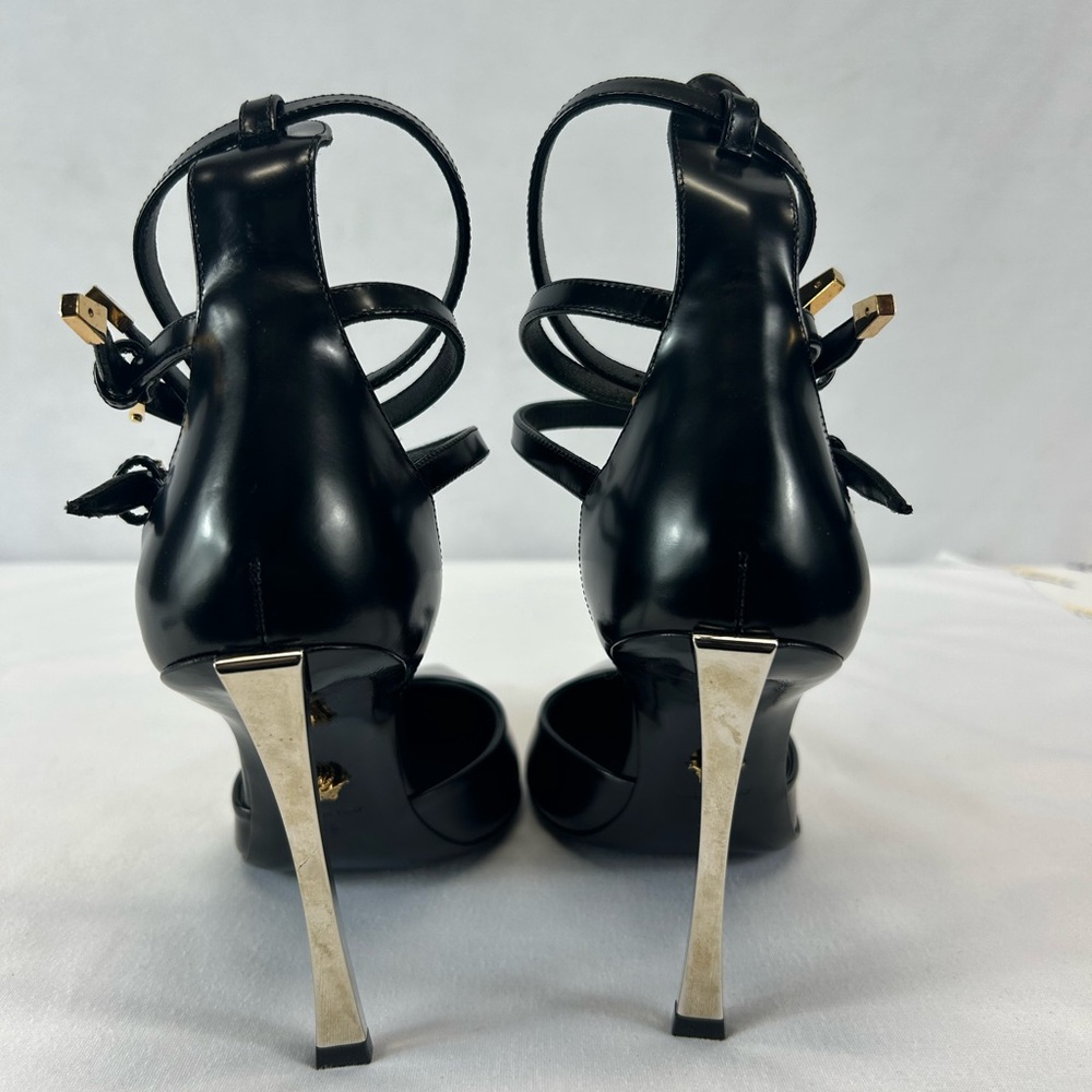 VERSACE
Leather Ankle Strap Pumps - Picture 6 of 9